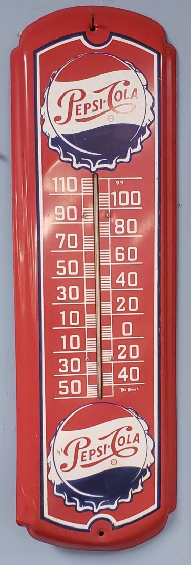Pepsi Cola Bottle Cap Thermometer (1 of 1)