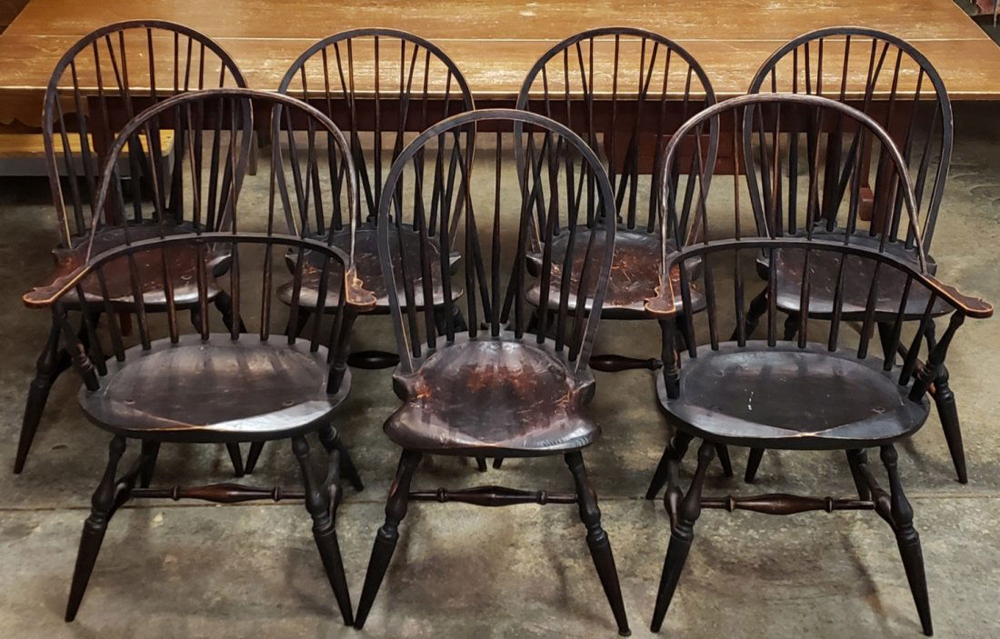 Set of 7 Jeff Trapp Windsor Chairs (1 of 2)