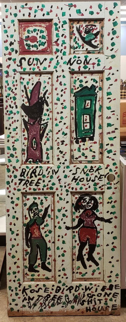 Willie Jinks Painted Folk Art Door (1 of 2)