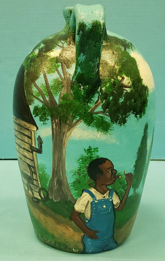 Dal Burtchaell jug painted by Richard Roebuck (1 of 6)