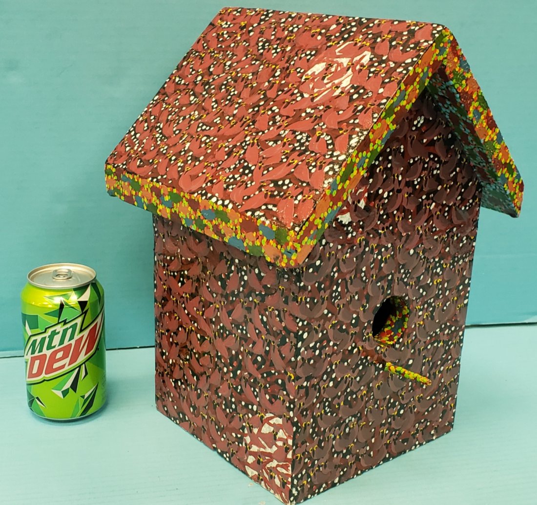 Jeff Payne painted folk art birdhouse (1 of 4)