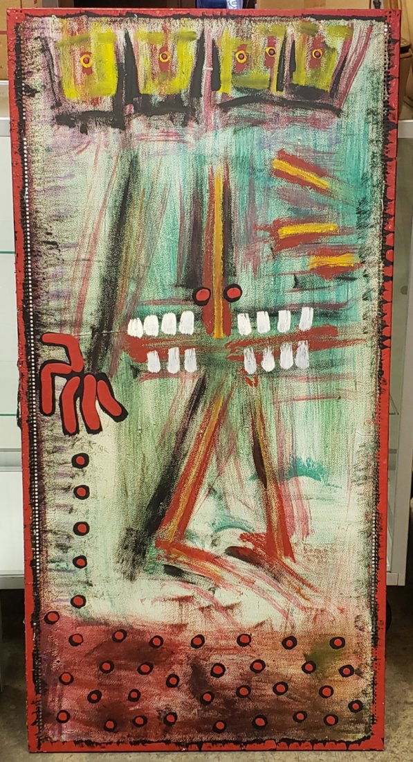 Michael Suter "Catfish Man" Folk Art Painting (1 of 2)