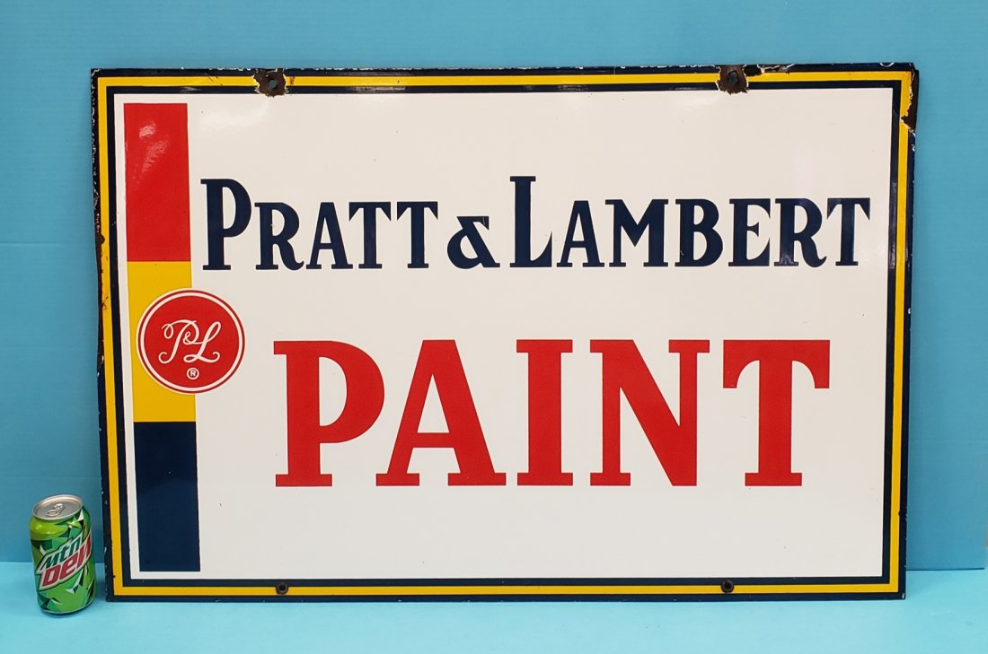 Pratt & Lambert Double Sided Porcelain Sign (1 of 2)