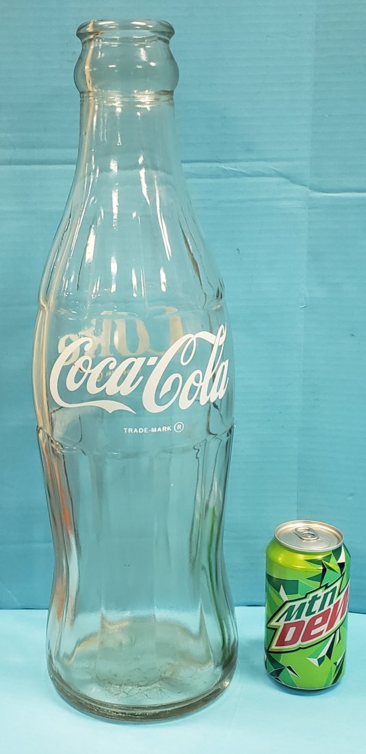 1968 Large 20" Glass Coca Cola Display Bottle (1 of 3)