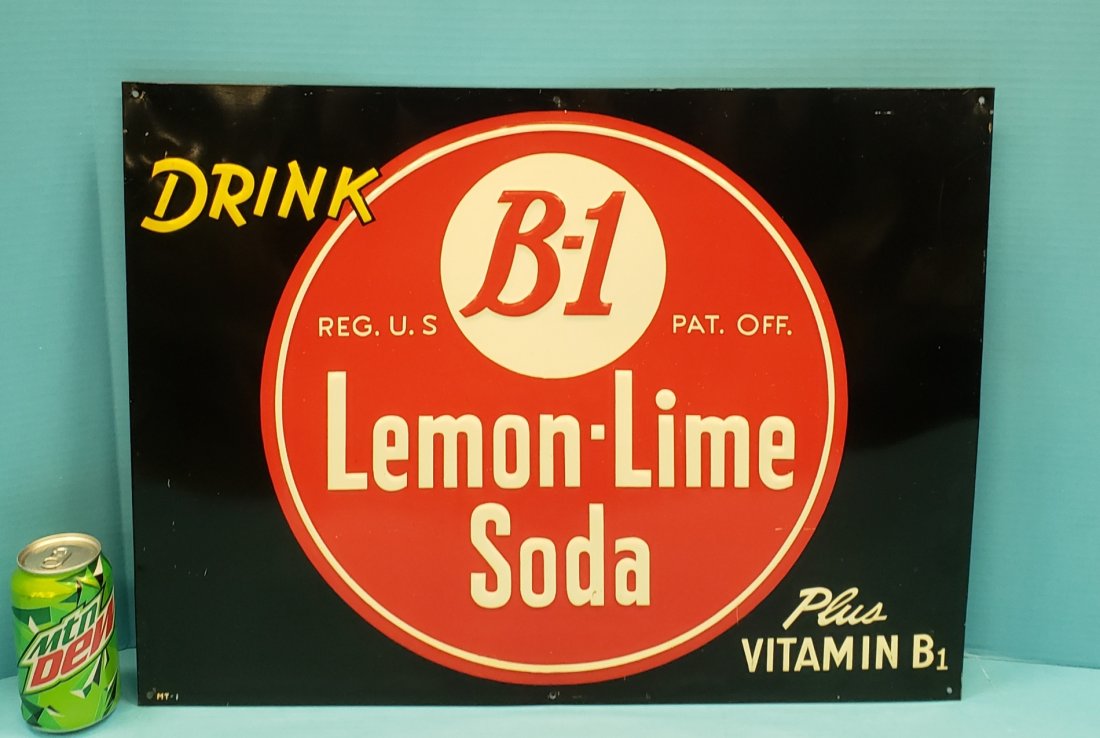 Drink B-1 Lemon Lime Soda Tin Sign (1 of 2)