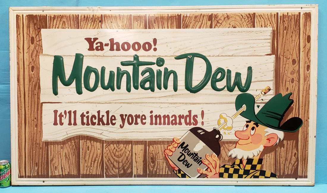 1965 Mountain Dew Embossed Sign (1 of 3)