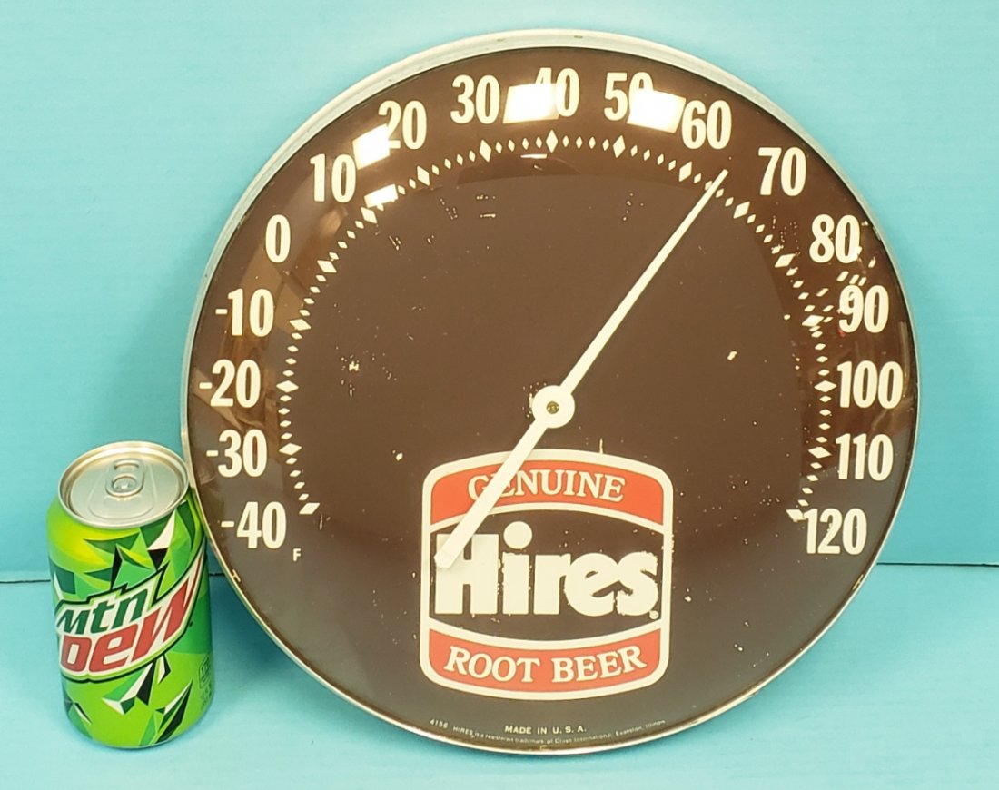Genuine Hires Root Beer Round Thermometer (1 of 1)