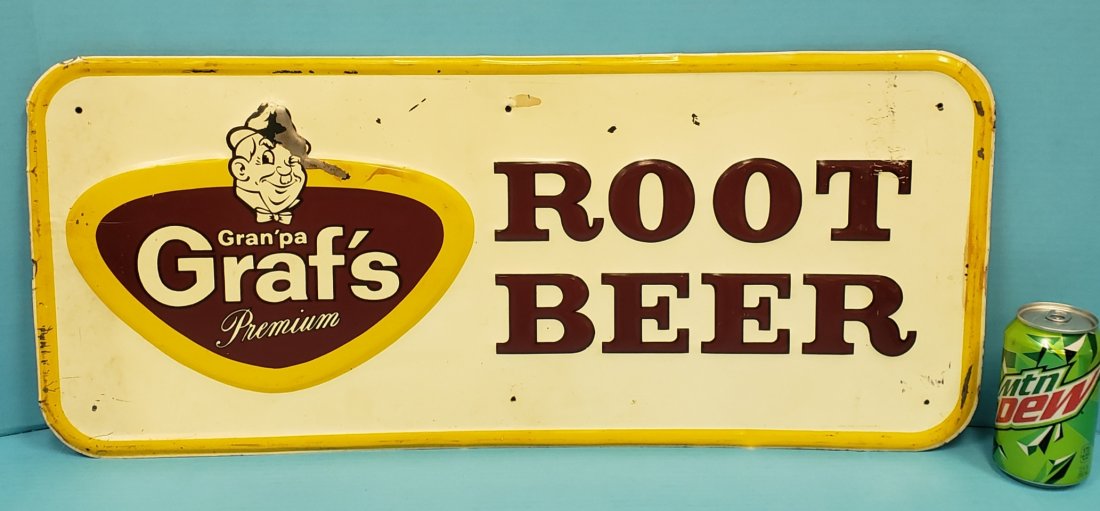 Graf's Root Beer Tin Sign (1 of 1)