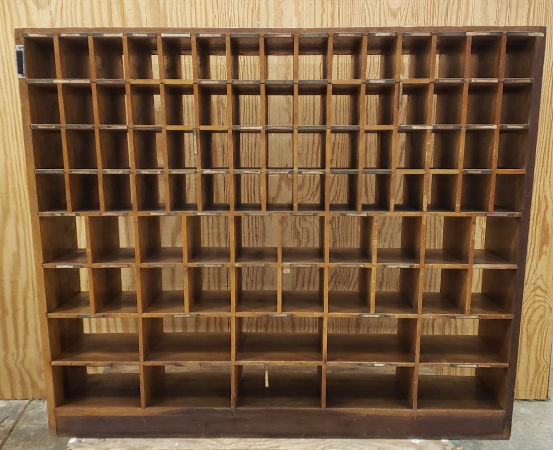 Antique Oak Post Office Mail Sorter Mar 28, 2020 Rockabilly Auction