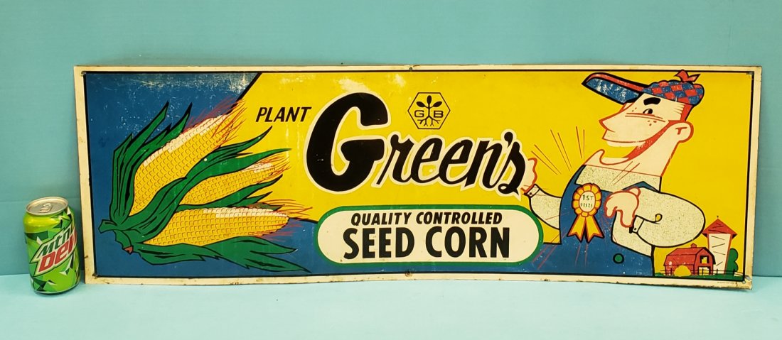Plant Green's Seed Corn Sign (1 of 1)