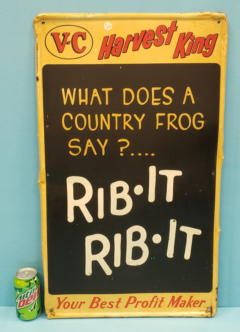 V-C Harvest King  Menu Chalkboard advertising sign (1 of 1)