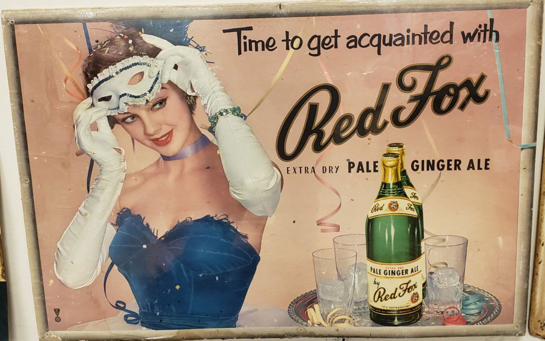 Red Fox Ginger Ale Cardboard Sign (1 of 1)