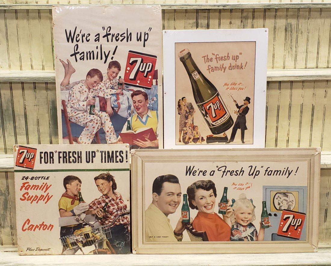 7up Advertising Sign Lot of 4 (1 of 1)