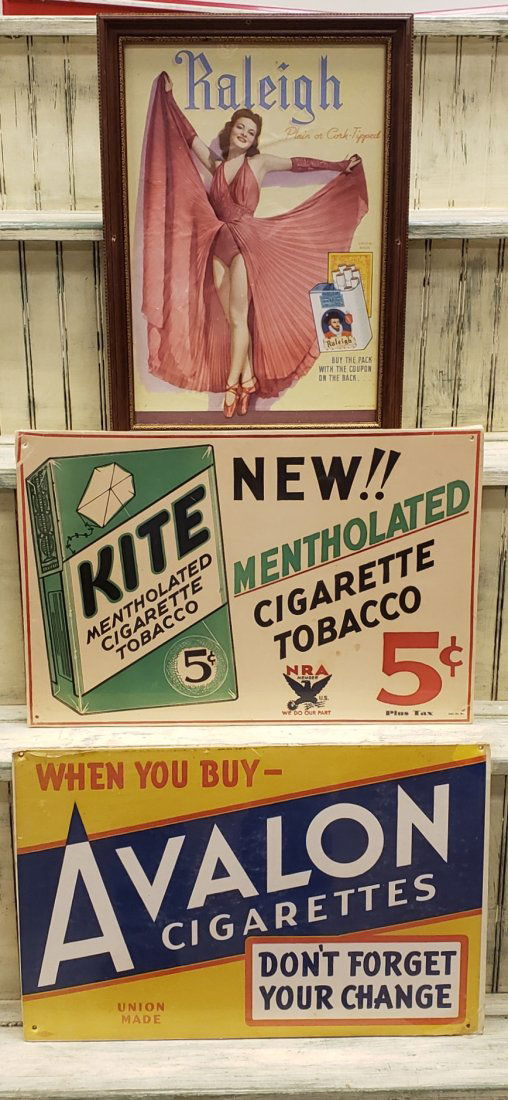 Lot of 3 Tobacco signs (1 of 1)
