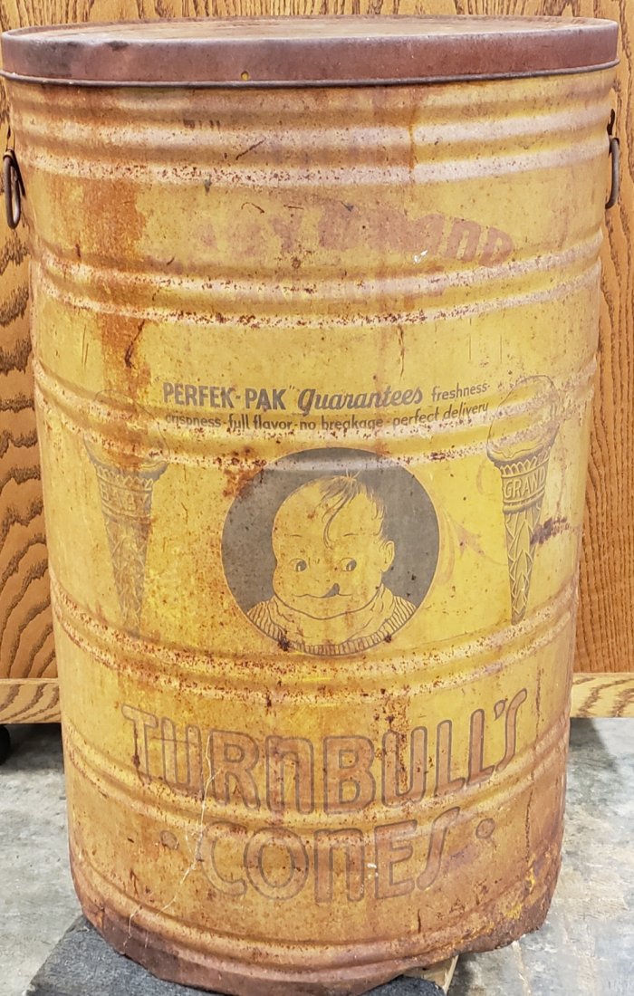 Turnbull's Cones  Ice Cream Cone Tin Storage Can (1 of 1)