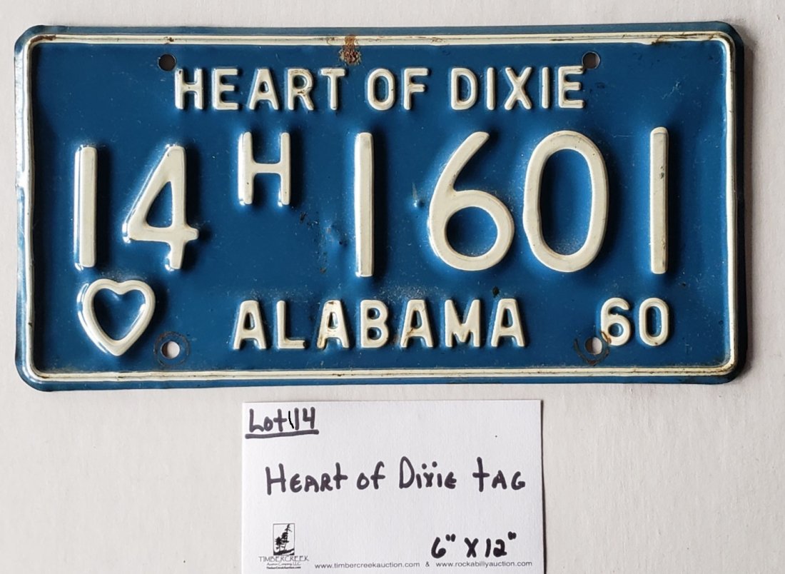 Alabama 1960 License Plate (1 of 1)