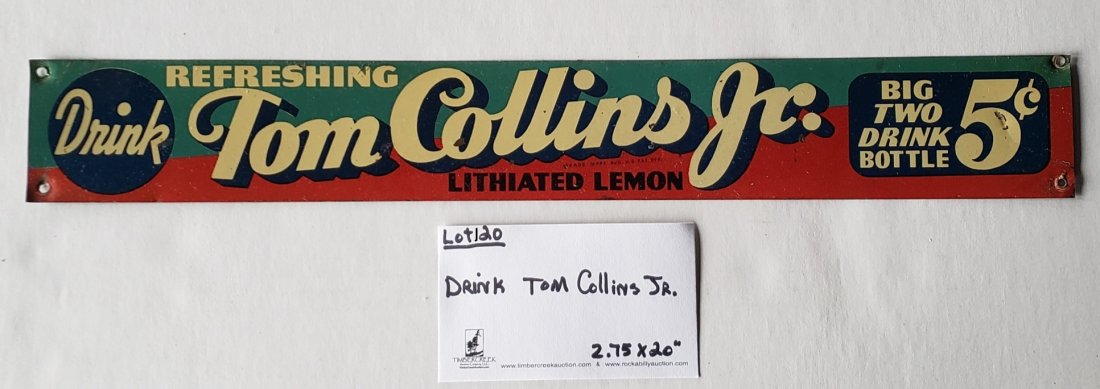 Tom Collins Jr Lithiated Lemon Tin Sign (1 of 1)