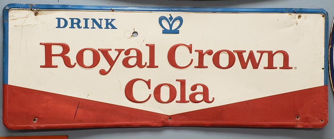 Drink Royal Crown Cola Embossed Tin Sign (1 of 1)