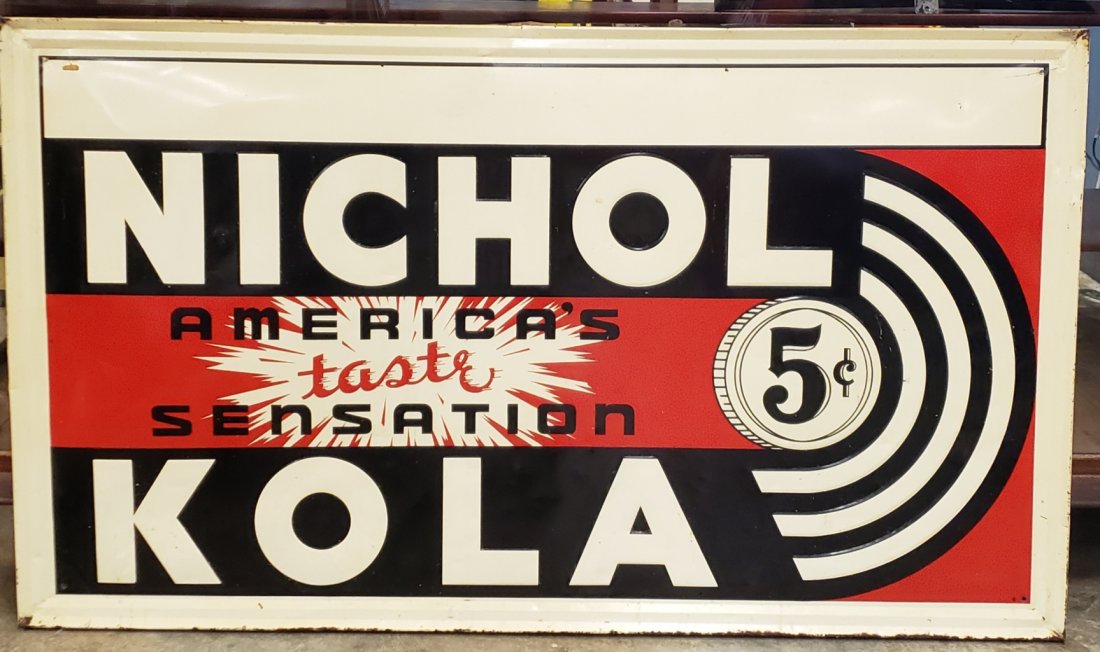 Large Nichol Kola Embossed Tin Sign (1 of 1)