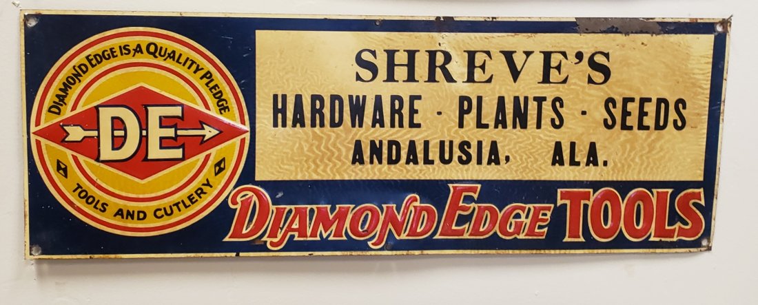 Diamond Edge Tools Tin Embossed Sign (1 of 1)