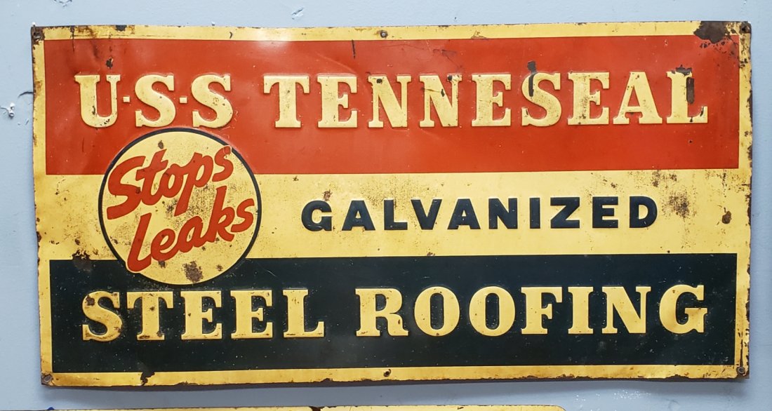 U.S.S. Tenneseal Galvanized Steel Roofing Sign (1 of 1)