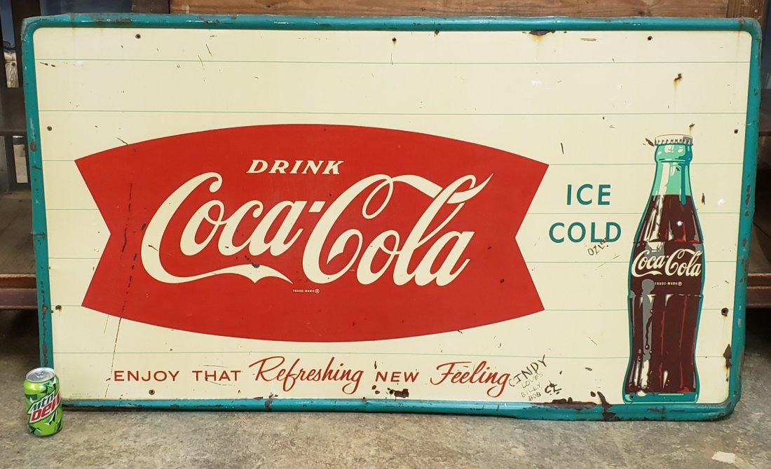 Drink Coca Cola Self Framed Tin Sign (1 of 2)