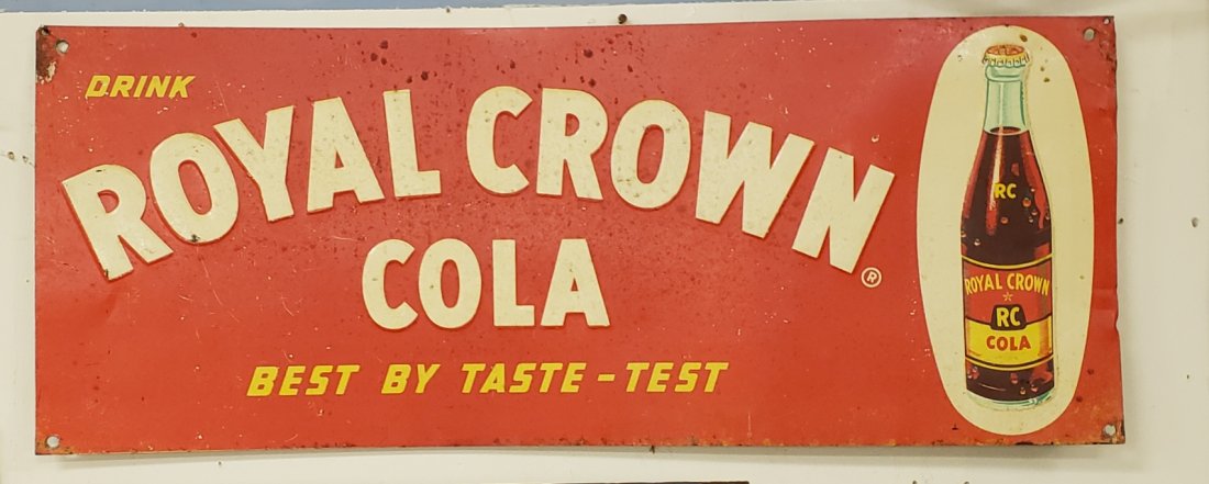 Drink Royal Crown Cola Embossed Tin Sign (1 of 1)