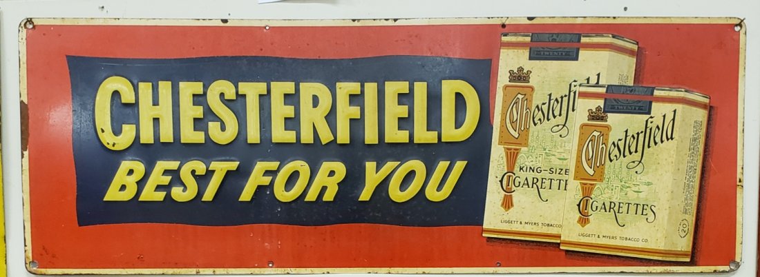 Chesterfield Embossed Tin Sign (1 of 1)