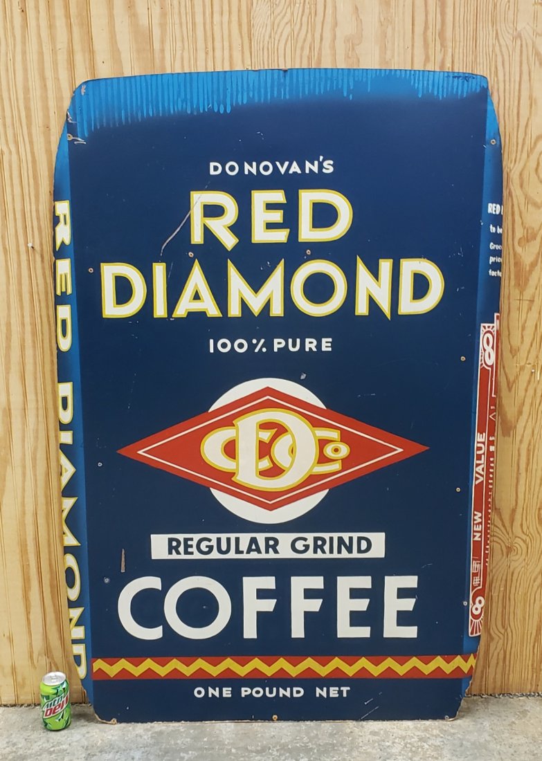 Donovan's Red Diamond Coffee Masonite Sign (1 of 1)