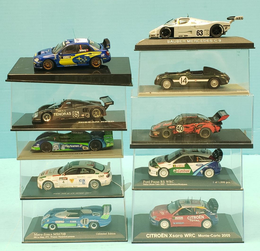 MIxed Lot of 10 1:43 Scale Racing Car Models (1 of 2)