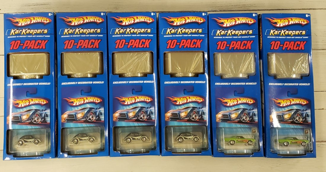 Lot of 6 Hot Wheels 2004 NOS Kar Keepers 10-Pak: 6 unopened boxes of Hot Wheels Kar Keepers 10-pak with a Hot Wheel in each box. PLEASE READ & UNDERSTAND THE PAYMENT & SHIPPING TERMS FOR THIS AUCTION PRIOR TO PLACING BIDS. ALL BIDDERS ARE BOUND TO T