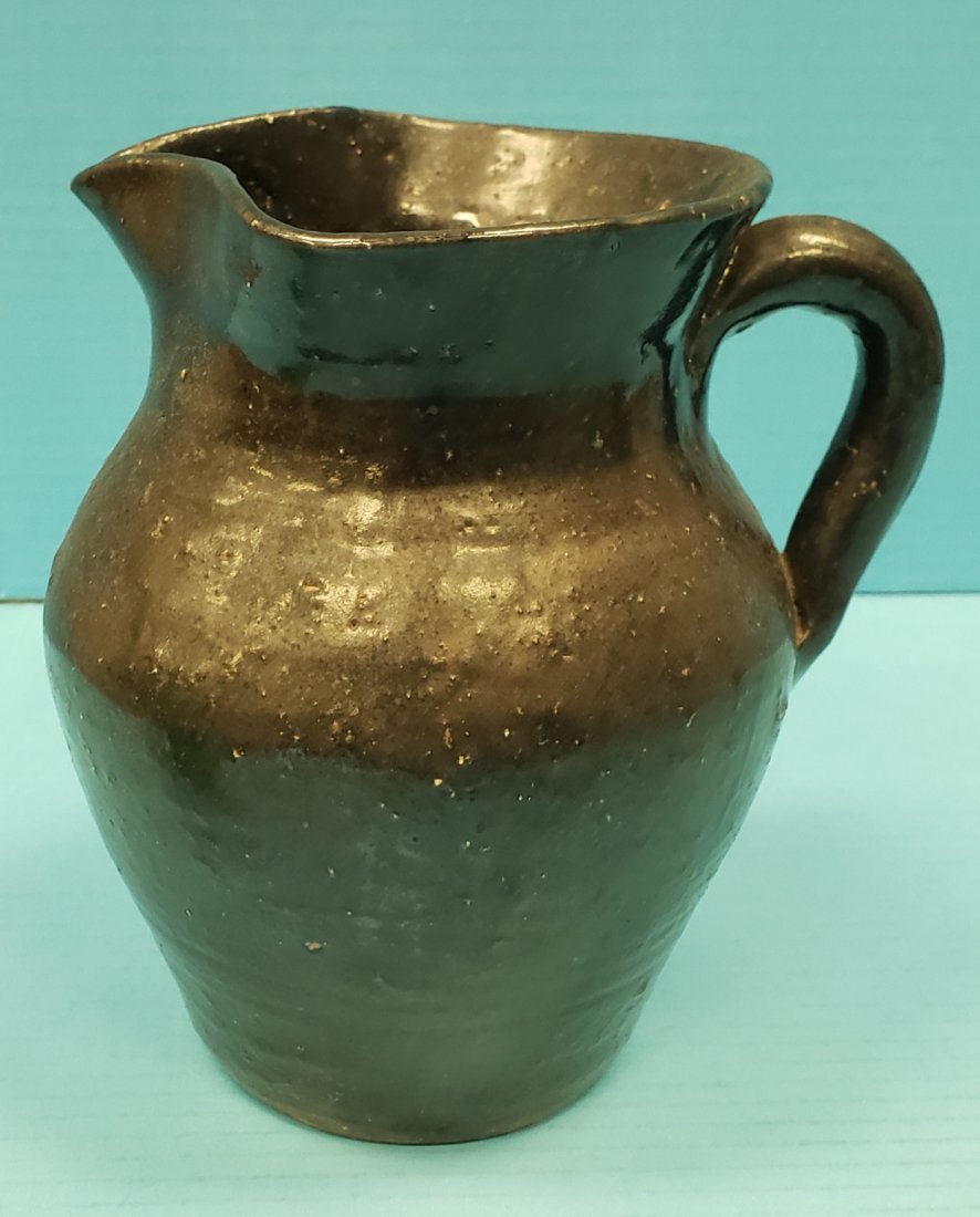 Albany Slip Pitcher Southern Folk Pottery (1 of 4)