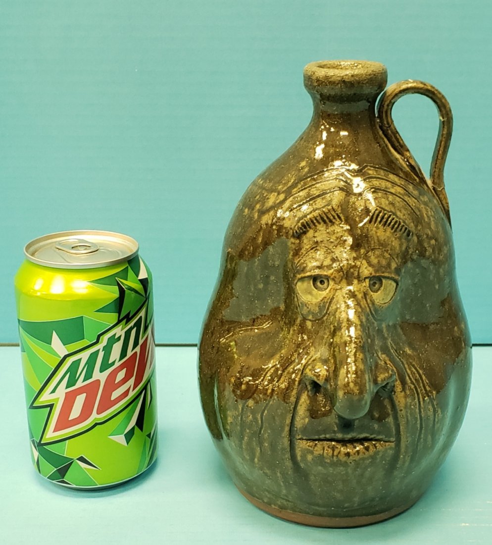 Michael & Melvin Crocker Face Jug Southern Pottery (1 of 6)