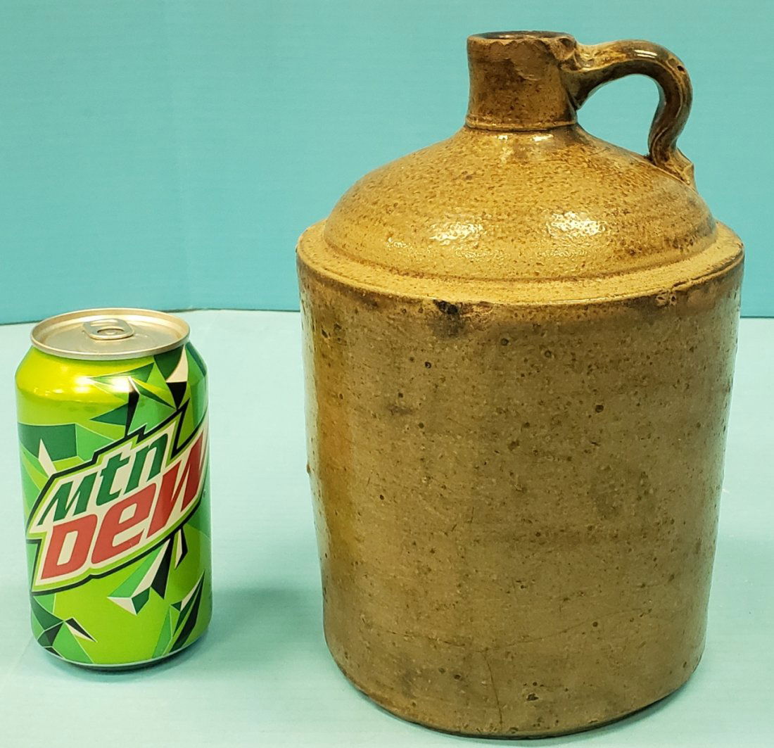 J D Brewer Signed Stoneware Whiskey Jug Ca. 1900 (1 of 6)