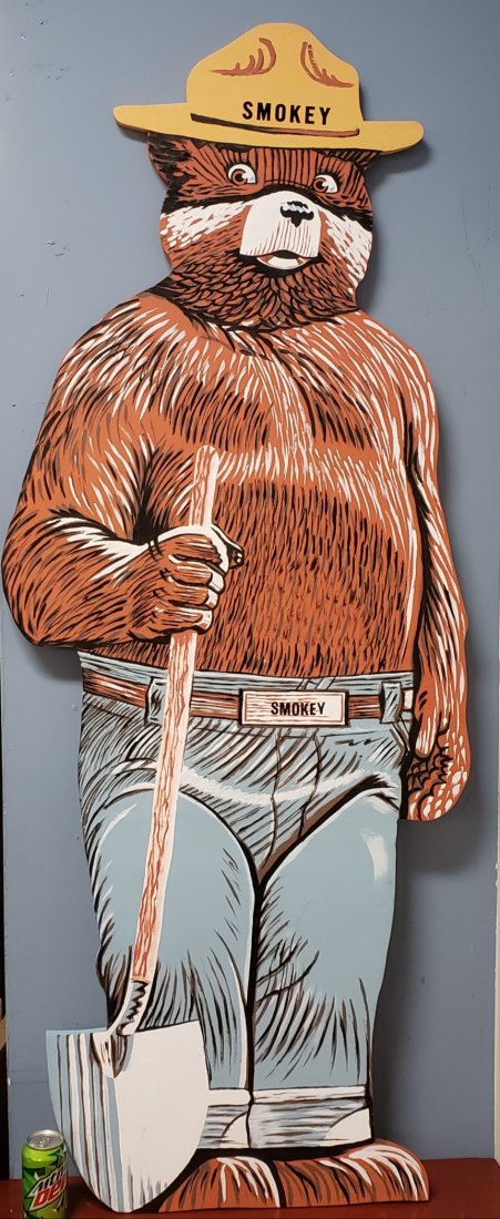 Life Size Smokey The Bear  Wood Sign (1 of 1)