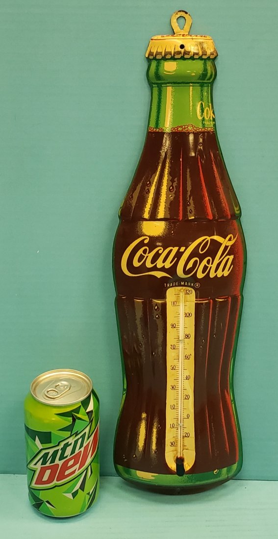 Coca Cola Die Cut Bottle Thermometer (1 of 2)