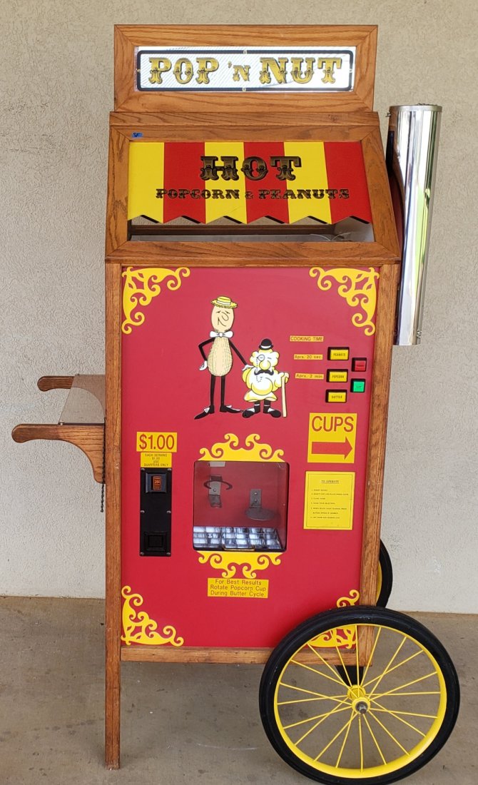 POP n NUT Hot Popcorn & Peanuts Vending Machine Coin Op (1 of 6)