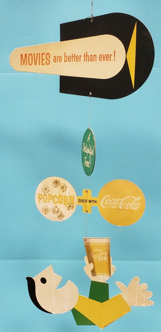 RARE 1957 Coca Cola Popcorn Movie Theater Mobile (1 of 6)