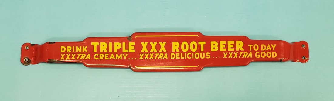 Triple XXX Root Beer Porcelain Door Push (1 of 1)