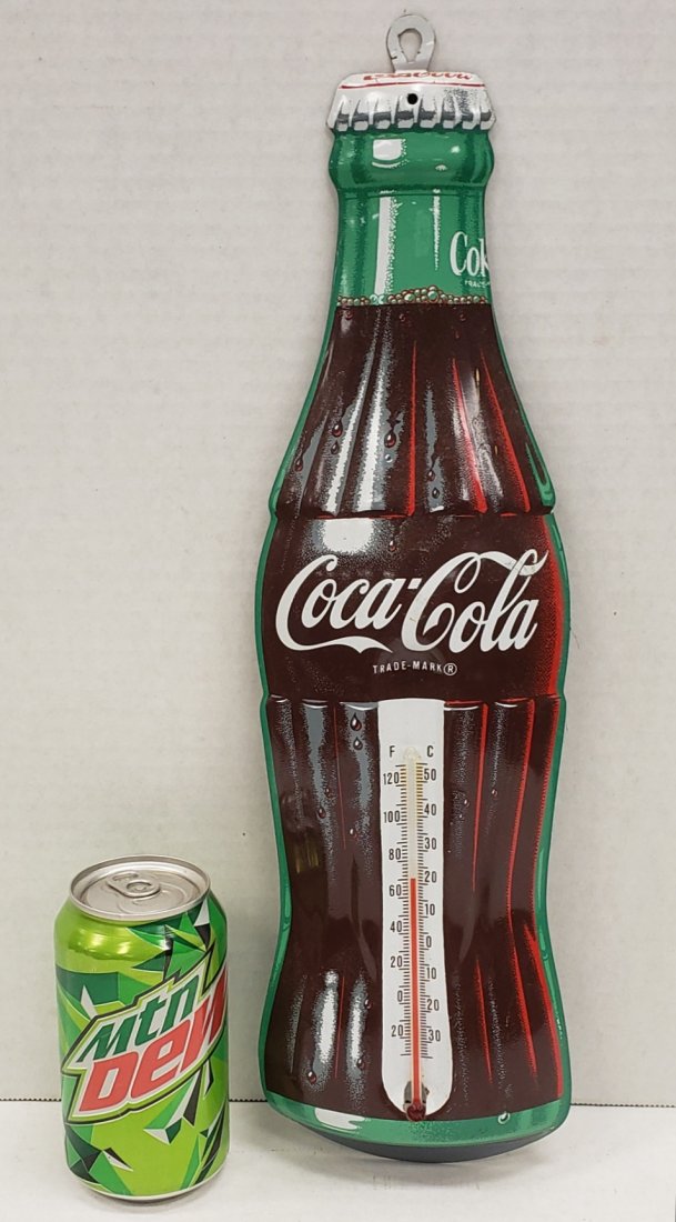 Coca Cola Die Cut Bottle Thermometer (1 of 2)