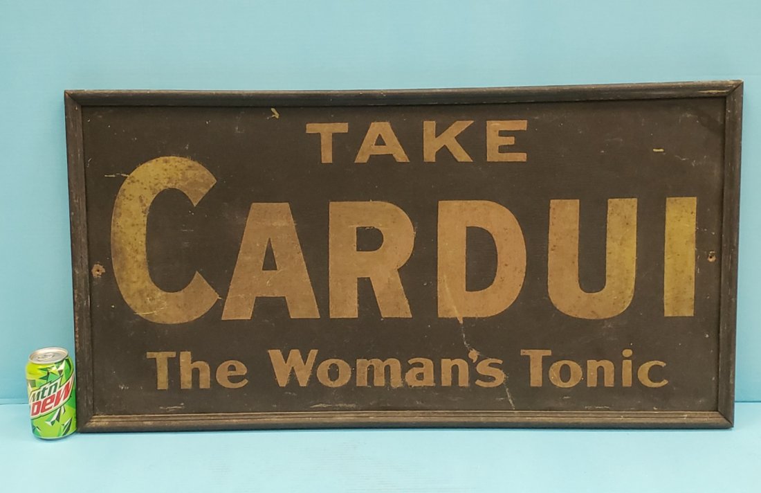 Early CARDUI The Woman's Tonic Framed Metal Sign (1 of 3)