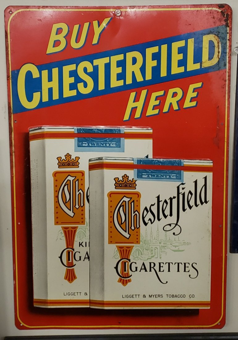 Chesterfield Embossed Tin Sign (1 of 1)