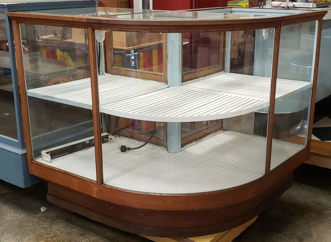 Curved General Store Cigar Display Showcase Cabinet (1 of 5)