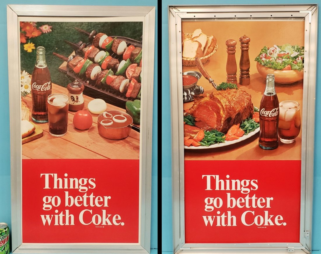 things go better with Coke Double Sided Cardboard Sign (1 of 3)