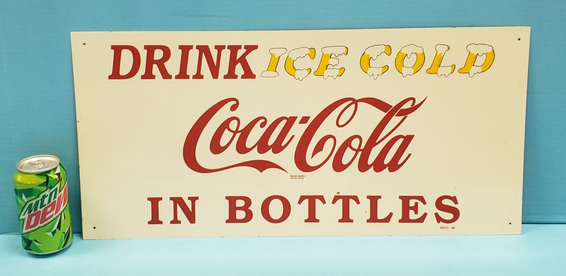 Drink Ice Cold Coca Cola  In Bottles Tin Sign (1 of 2)