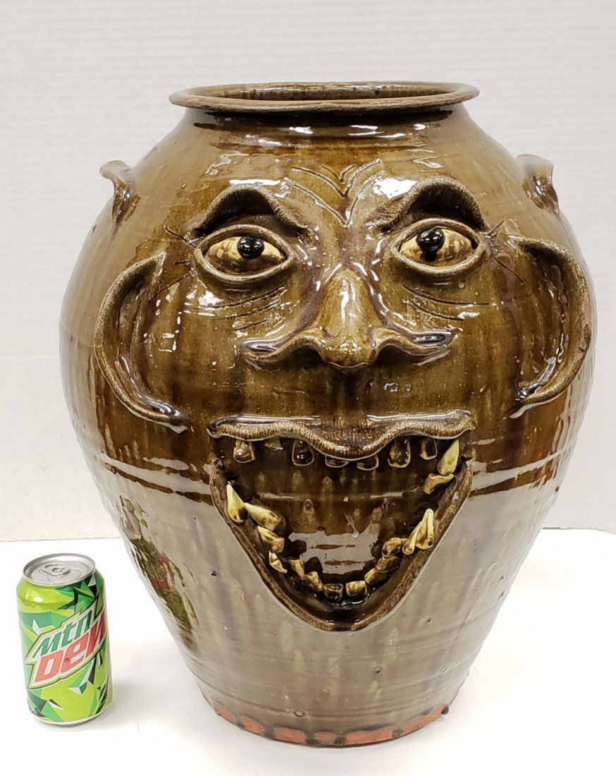 Steven Abee Large Face Jug Pottery (1 of 7)