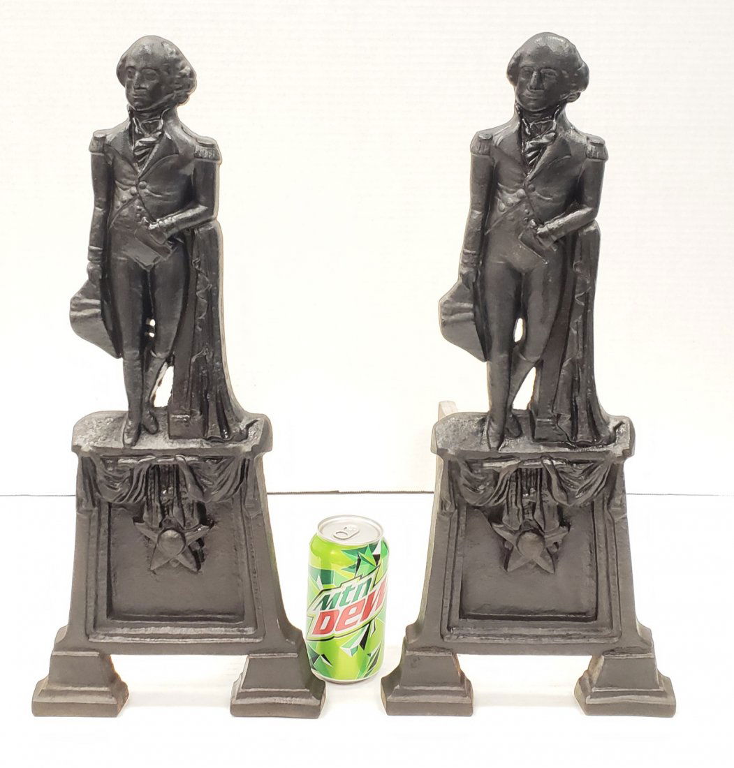 George Washington Cast Iron Andirons (1 of 4)