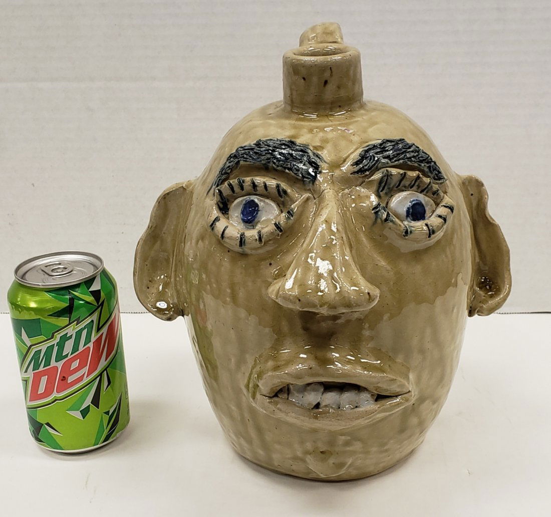 Jerry Brown Hamilton Face Jug Southern Folk Pottery (1 of 5)