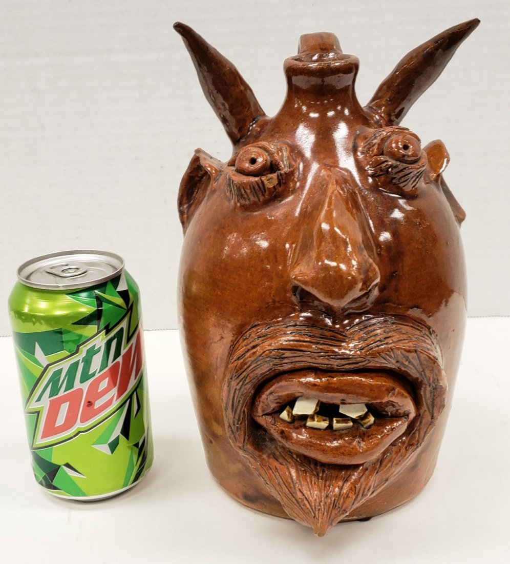 Brown's Pottery Devil Face Jug (1 of 6)