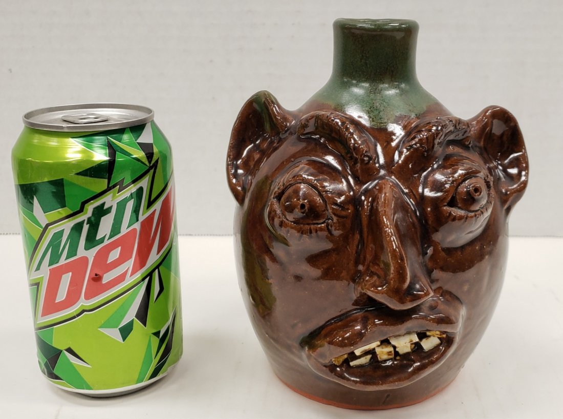 LDB Browns Pottery Face Jug Folk Pottery (1 of 5)